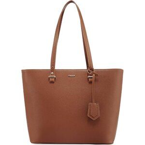 Elegant Women's Brown PU Leather Tote Bag - Stylish & Functional Handbag